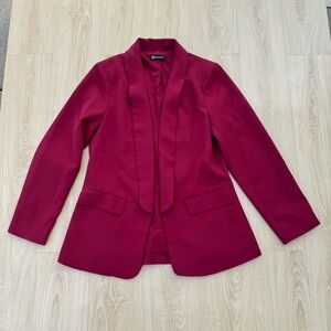 Elegant Women's Dark Red Blazer